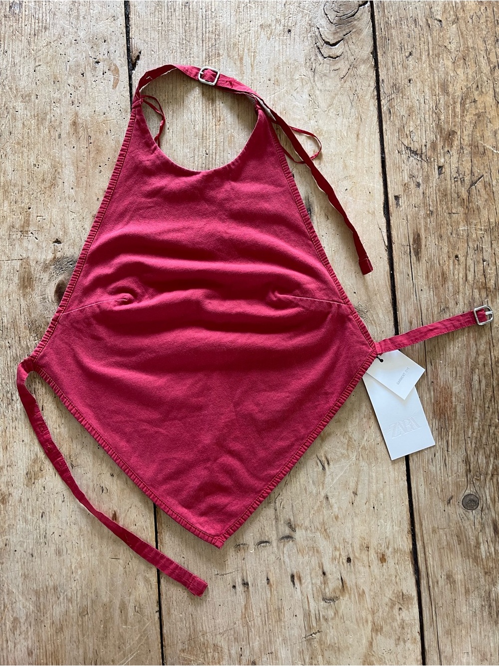 Zara Red Halter Bandana Crop Top